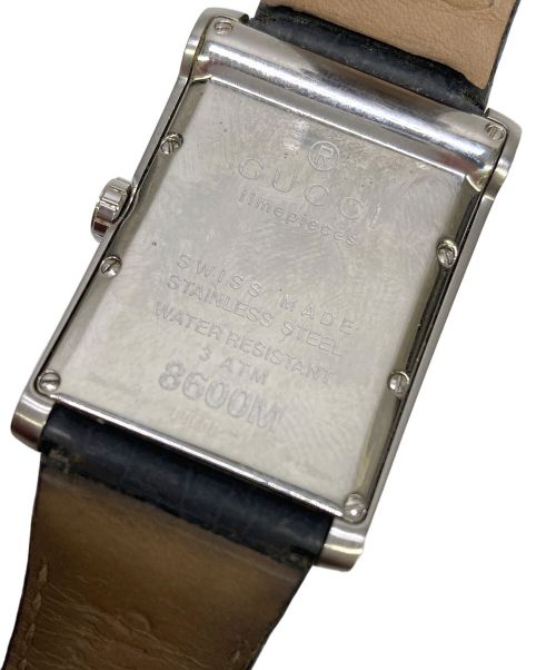 GUCCI（グッチ）GUCCI (グッチ) 腕時計 スクエアレクタンギュラー ブラックの古着・服飾アイテム