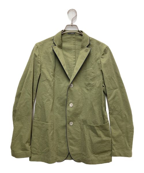 LARDINI（ラルディーニ）LARDINI (ラルディーニ) パイピングサッカーテーラードジャケット グリーン サイズ:48の古着・服飾アイテム