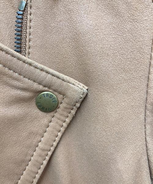 23区（ニジュウサンク）23区 (ニジュウサンク) ダブルライダースジャケット ブラウン サイズ:38の古着・服飾アイテム