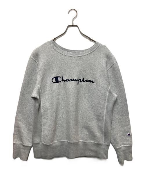 Champion REVERSE WEAVE（チャンピオン リバース ウィーブ）Champion REVERSE WEAVE (チャンピオン リバース ウィーブ) ロゴ刺繍スウェット グレー サイズ:XLの古着・服飾アイテム