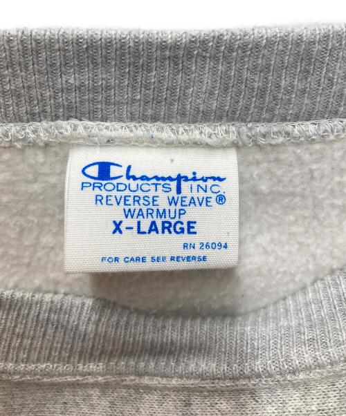 Champion REVERSE WEAVE（チャンピオン リバース ウィーブ）Champion REVERSE WEAVE (チャンピオン リバース ウィーブ) ロゴ刺繍スウェット グレー サイズ:XLの古着・服飾アイテム