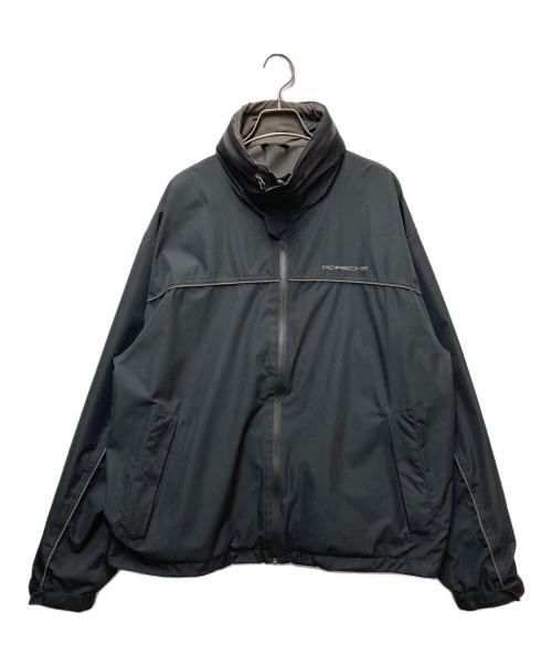 Porsche Design（ポルシェ デザイン）Porsche Design (ポルシェ デザイン) スタンドカラーナイロンジャケット ブラック サイズ:Lの古着・服飾アイテム
