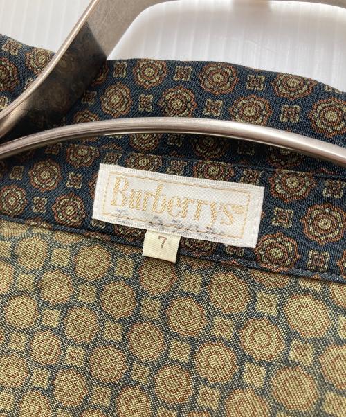 Burberry's（バーバリーズ）Burberry's (バーバリーズ) 総柄レトロシャツ ブラック サイズ:7の古着・服飾アイテム