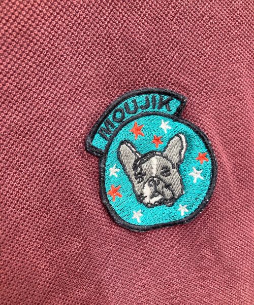 Saint Laurent Paris（サンローランパリ）Saint Laurent Paris (サンローランパリ) ワンポイントポロシャツ MOUJIK ボルドー サイズ:Sの古着・服飾アイテム