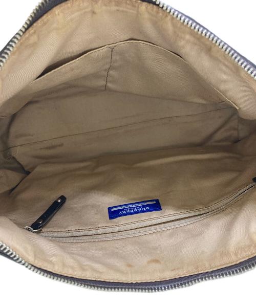 BURBERRY BLUE LABEL（バーバリーロンドンブルーレーベル）BURBERRY BLUE LABEL (バーバリーロンドンブルーレーベル) キャンバスショルダーバッグ ベージュ×ブラウンの古着・服飾アイテム