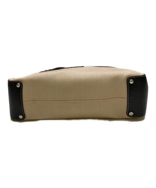 BURBERRY BLUE LABEL（バーバリーロンドンブルーレーベル）BURBERRY BLUE LABEL (バーバリーロンドンブルーレーベル) キャンバスショルダーバッグ ベージュ×ブラウンの古着・服飾アイテム