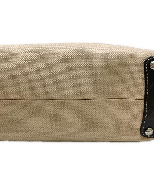 BURBERRY BLUE LABEL（バーバリーロンドンブルーレーベル）BURBERRY BLUE LABEL (バーバリーロンドンブルーレーベル) キャンバスショルダーバッグ ベージュ×ブラウンの古着・服飾アイテム