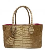 A.D.M.J.エーディーエムジェイ）の古着「クロコ型押しミニトートバッグ」｜ベージュ