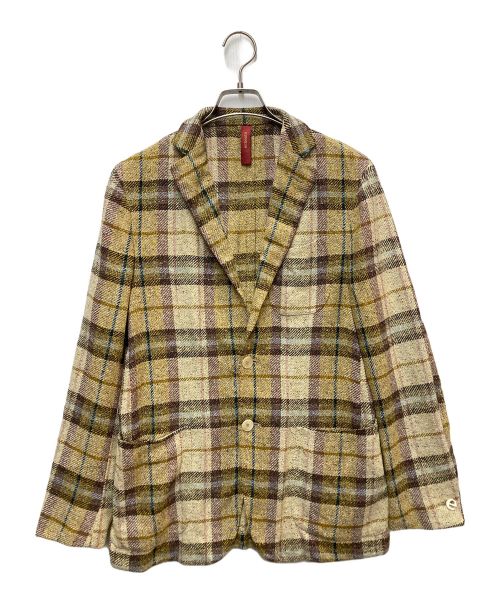 ernesto（エルネスト）ernesto (エルネスト) シルクテーラードジャケット マルチカラー サイズ:48の古着・服飾アイテム