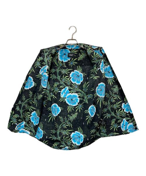 HUF（ハフ）HUF (ハフ) FLOWER PATTERNED ALOHA SHIRT ブラック サイズ:Sの古着・服飾アイテム