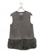 FENNELフェンネル）の古着「フォックスファーベスト」｜グレージュ