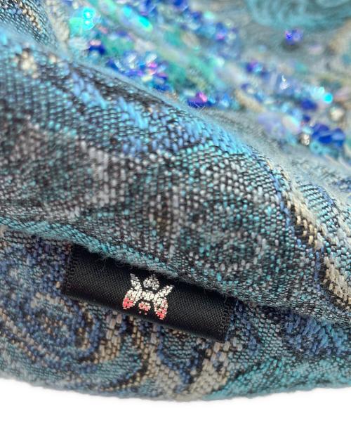 Think Bee!（シンクビー!）Think Bee! (シンクビー!) 刺繍ハンドバッグ ブルー×ブラックの古着・服飾アイテム