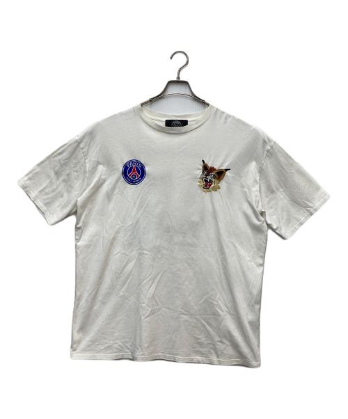 Paris Saint-Germain（パリサンジェルマン）Paris Saint-Germain (パリサンジェルマン) 刺繍Tシャツ ホワイト サイズ:XLの古着・服飾アイテム