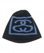 stussyステューシー）の古着「SS LINK SKULL CAP」｜ブラック