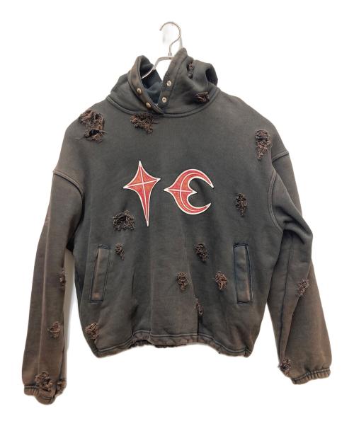 THUG CLUB（サグ クラブ）THUG CLUB (サグ クラブ) ROCK HOODIE ブラウン サイズ:1の古着・服飾アイテム