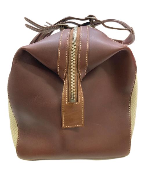 CELINE（セリーヌ）CELINE (セリーヌ) ロゴボストンバッグ ベージュ×ブラウンの古着・服飾アイテム