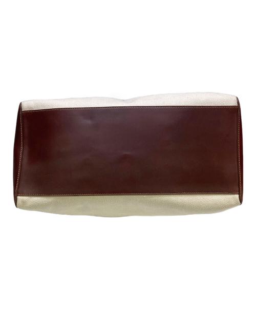 CELINE（セリーヌ）CELINE (セリーヌ) ロゴボストンバッグ ベージュ×ブラウンの古着・服飾アイテム