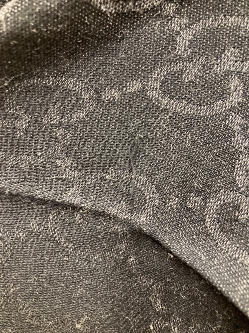 GUCCI（グッチ）GUCCI (グッチ) GGウールストール グレー×ブラックの古着・服飾アイテム