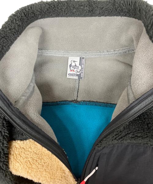 CHUMS（チャムス）CHUMS (チャムス) ボアフリースジャケット ブラック×ベージュ サイズ:SIZE Mの古着・服飾アイテム