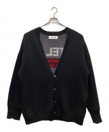 whiteland Blackburn（ホワイトランドブラックバーン）の古着「バックプリントヘビーカーディガン」｜ブラック