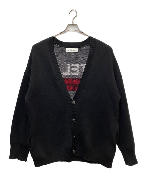 whiteland Blackburn（ホワイトランドブラックバーン）whiteland Blackburn (ホワイトランドブラックバーン) バックプリントヘビーカーディガン ブラック サイズ:SIZE Freeの古着・服飾アイテム