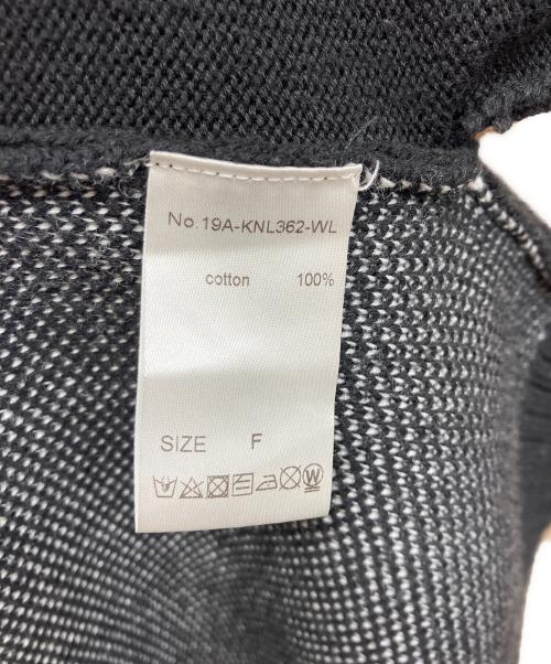 whiteland Blackburn（ホワイトランドブラックバーン）whiteland Blackburn (ホワイトランドブラックバーン) バックプリントヘビーカーディガン ブラック サイズ:SIZE Freeの古着・服飾アイテム