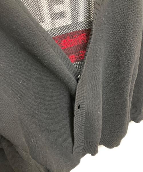 whiteland Blackburn（ホワイトランドブラックバーン）whiteland Blackburn (ホワイトランドブラックバーン) バックプリントヘビーカーディガン ブラック サイズ:SIZE Freeの古着・服飾アイテム