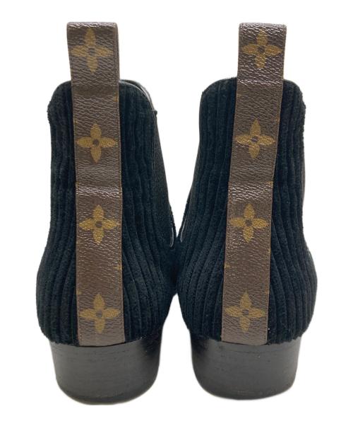 LOUIS VUITTON（ルイ ヴィトン）LOUIS VUITTON (ルイ ヴィトン) MONOGRAM VELVET CHELSEA BOOTS ブラック サイズ:35 1/2の古着・服飾アイテム