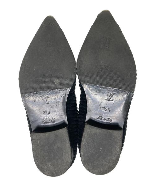 LOUIS VUITTON（ルイ ヴィトン）LOUIS VUITTON (ルイ ヴィトン) MONOGRAM VELVET CHELSEA BOOTS ブラック サイズ:35 1/2の古着・服飾アイテム