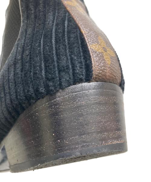 LOUIS VUITTON（ルイ ヴィトン）LOUIS VUITTON (ルイ ヴィトン) MONOGRAM VELVET CHELSEA BOOTS ブラック サイズ:35 1/2の古着・服飾アイテム