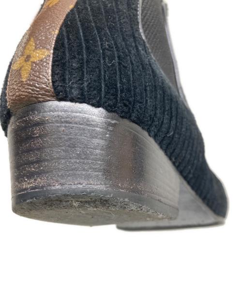 LOUIS VUITTON（ルイ ヴィトン）LOUIS VUITTON (ルイ ヴィトン) MONOGRAM VELVET CHELSEA BOOTS ブラック サイズ:35 1/2の古着・服飾アイテム