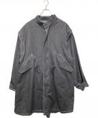 FORKSYフォルクシー）の古着「2WAYデニムモッズコート」｜ブラック