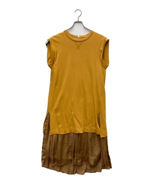 suadeo（スアデオ）suadeo (スアデオ) ノースリーブワンピース イエロー×ブラウン サイズ:SIZE 2 未使用品の古着・服飾アイテム