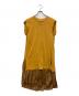 suadeo（スアデオ）の古着「ノースリーブワンピース」｜イエロー×ブラウン