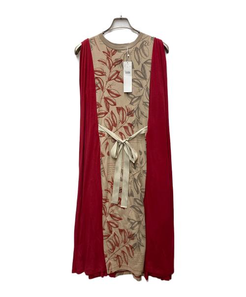 mint designs（ミント デザインズ）mint designs (ミント デザインズ) BOTANICAL T-DRESS レッド サイズ:2 未使用品の古着・服飾アイテム