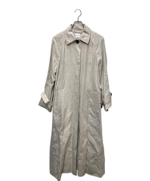 ADORE（アドーア）ADORE (アドーア) ドライツイストリネンステンカラーコート アイボリー サイズ:36 未使用品の古着・服飾アイテム