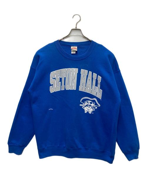 Nutmeg Mills（ナツメグミルズ）Nutmeg Mills (ナツメグミルズ) プリントスウェット ブルー サイズ:XLの古着・服飾アイテム