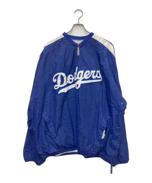 Majestic（マジェスティック）Majestic (マジェスティック) プルオーバーナイロンジャケット　ロサンゼルス・ドジャース ブルー サイズ:XXLの古着・服飾アイテム