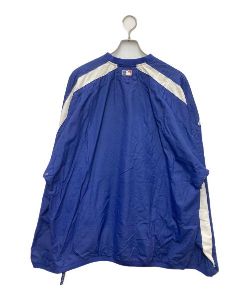Majestic（マジェスティック）Majestic (マジェスティック) プルオーバーナイロンジャケット　ロサンゼルス・ドジャース ブルー サイズ:XXLの古着・服飾アイテム