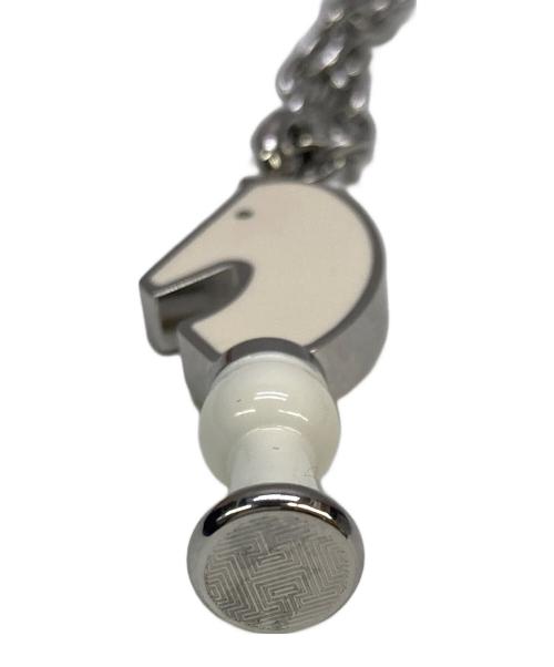 HERMES（エルメス）HERMES (エルメス) ネックレス キャバリエ シルバー×ホワイトの古着・服飾アイテム