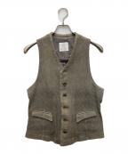 D'ETREデートル）の古着「切替ジレ」｜カーキ