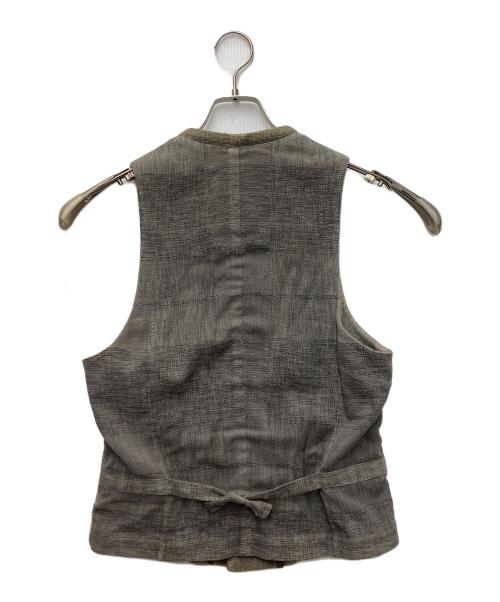 D'ETRE（デートル）D'ETRE (デートル) 切替ジレ カーキ サイズ:44の古着・服飾アイテム