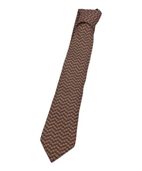 HERMES（エルメス）HERMES (エルメス) シルクネクタイ ブルー×オレンジ サイズ:-の古着・服飾アイテム