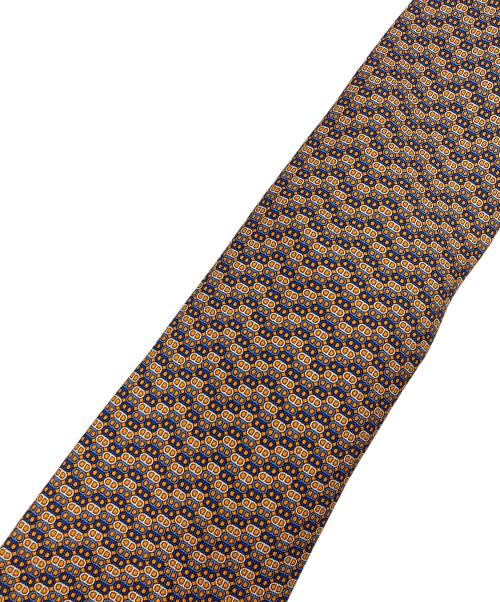 HERMES（エルメス）HERMES (エルメス) シルクネクタイ ブルー×オレンジ サイズ:-の古着・服飾アイテム