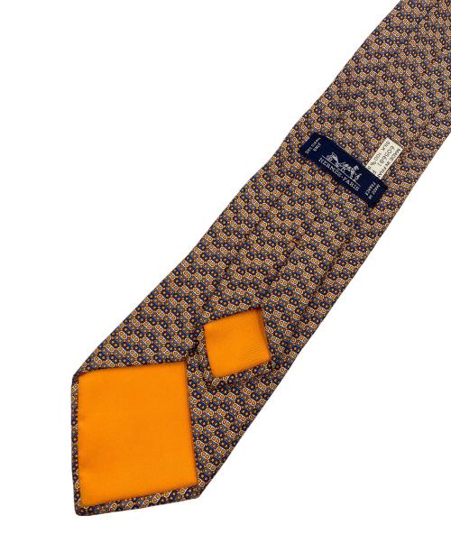 HERMES（エルメス）HERMES (エルメス) シルクネクタイ ブルー×オレンジ サイズ:-の古着・服飾アイテム