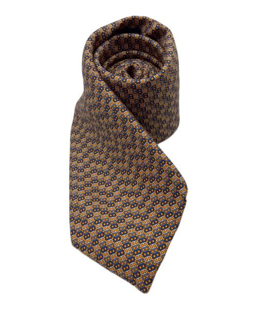 HERMES（エルメス）HERMES (エルメス) シルクネクタイ ブルー×オレンジ サイズ:-の古着・服飾アイテム