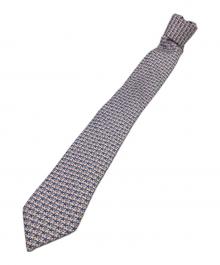 HERMES（エルメス）の古着「シルクネクタイ」｜ピンク×ブルー