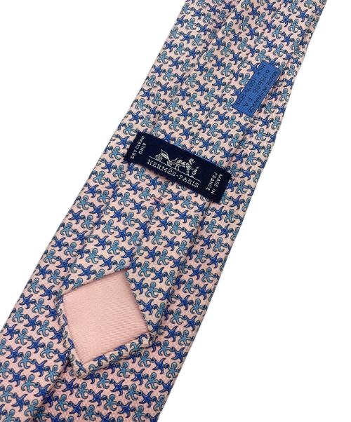 HERMES（エルメス）HERMES (エルメス) シルクネクタイ ピンク×ブルー サイズ:-の古着・服飾アイテム