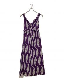 TORY BURCH（トリーバーチ）の古着「総柄シルクドレス」｜パープル