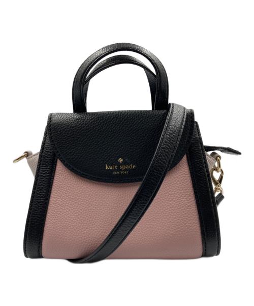 Kate Spade（ケイトスペード）Kate Spade (ケイトスペード) 2WAYバッグ ブラック×ピンクの古着・服飾アイテム